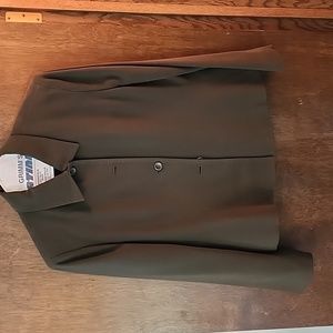 Jones New York vintage dark green wool pants suit, fully lined, size 12, EUC